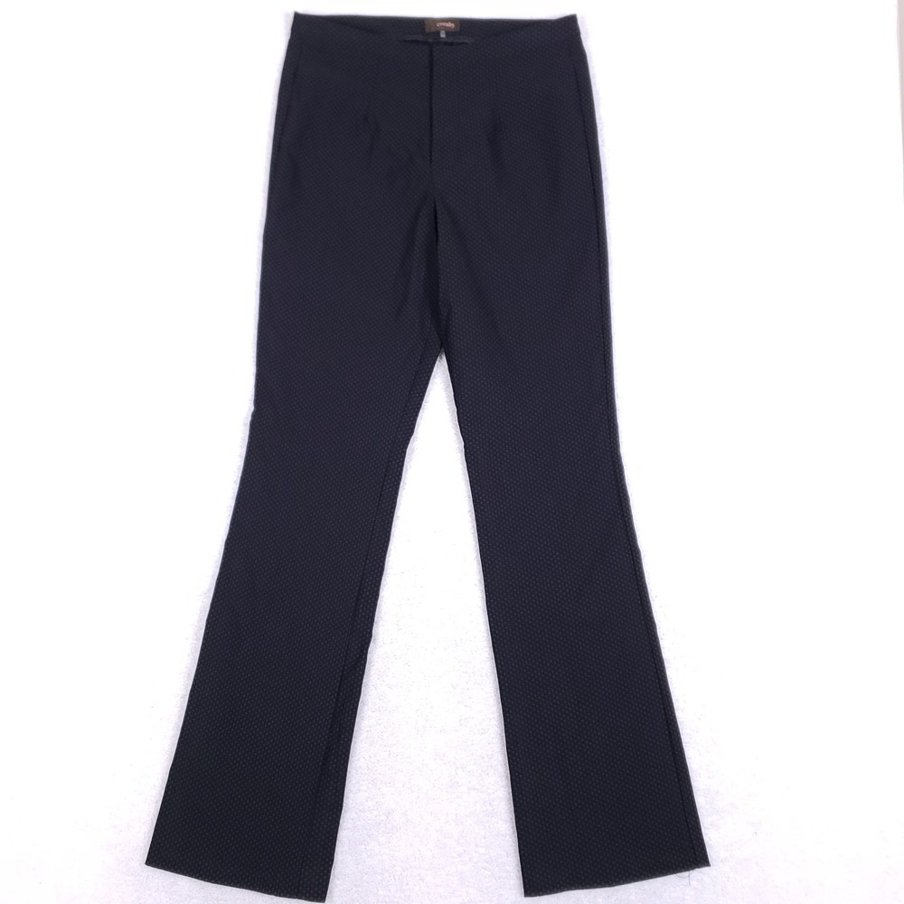 Crosby Womens Dress Pants Size 6 Black Diamond Print Straight Leg Office Core